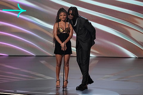 Halle Bailey and Lamar Jackson